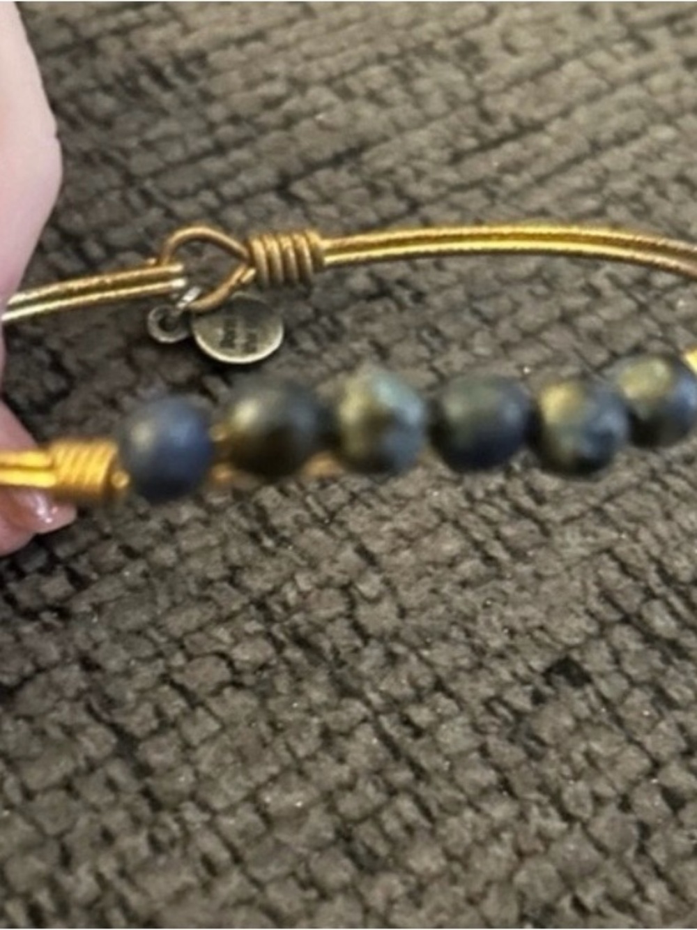 Luca + Danni Elegant Gold and Blue Beaded Bracelet